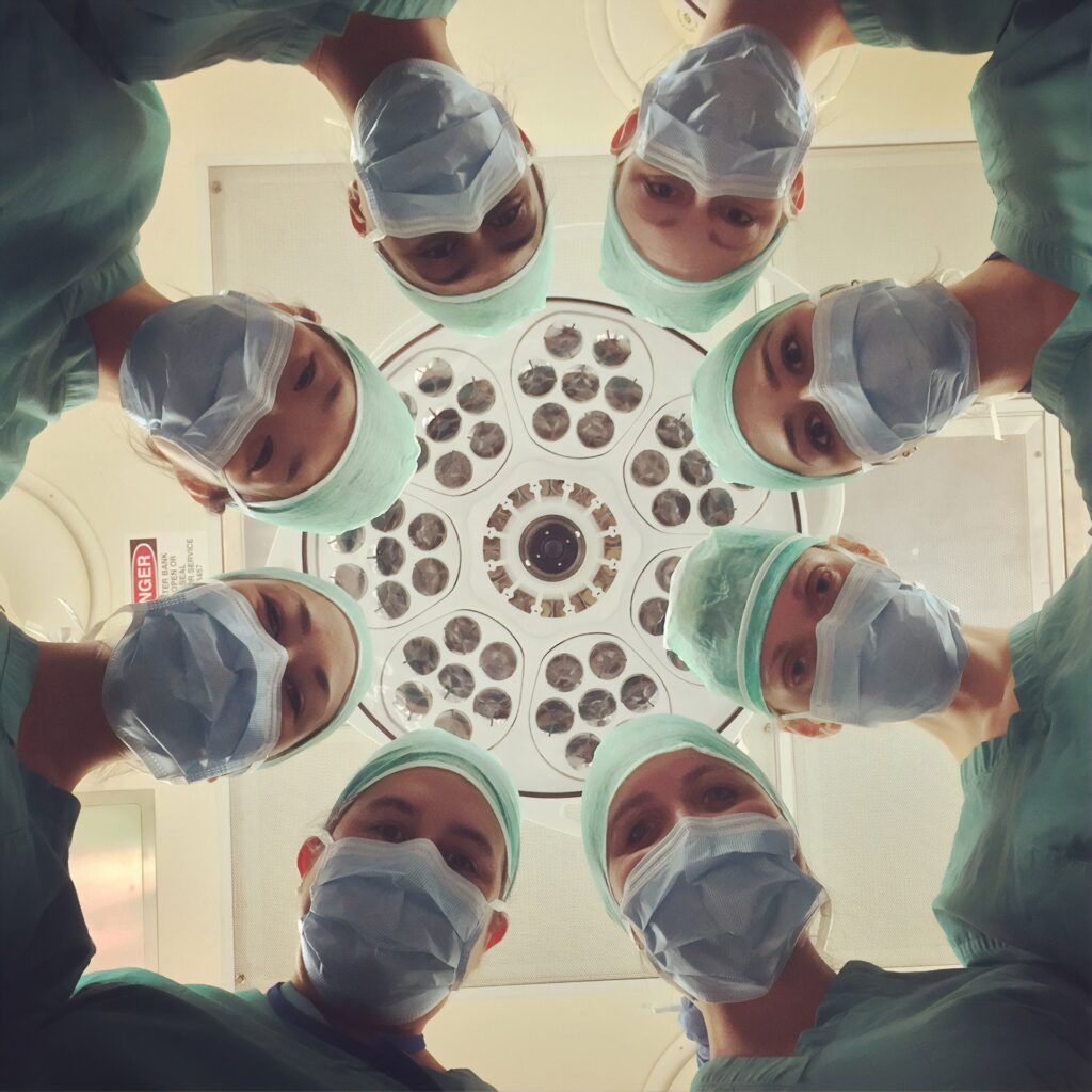 patient view of surgical team