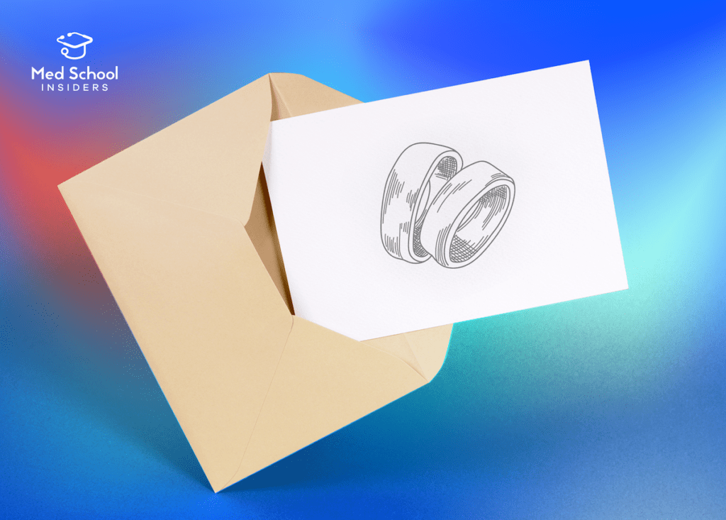 Residency Letter of Intent - envelope and card with rings