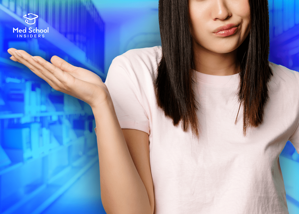 Woman arm up shrugging