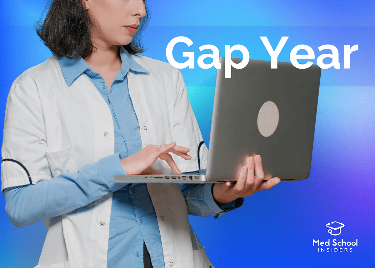 Person in lab coat working on a computer - Gap Year