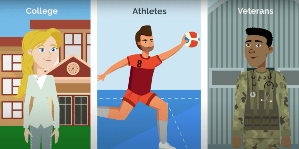 wide range of medical students - college, athlete, military