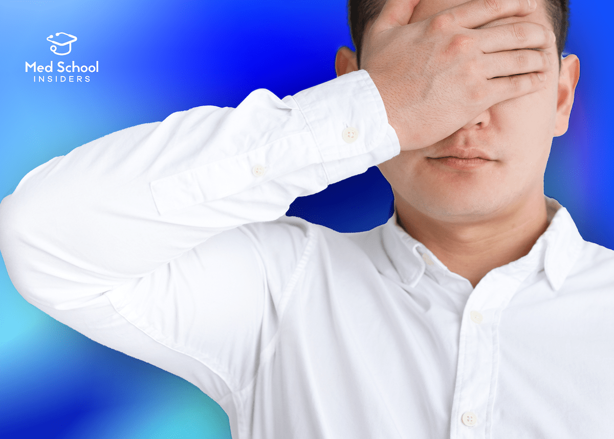 Student with hand over his face - What I Wish I Know Residency