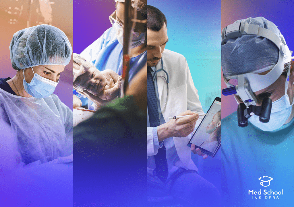 Surgery Subspecialties - 4 surgeons working