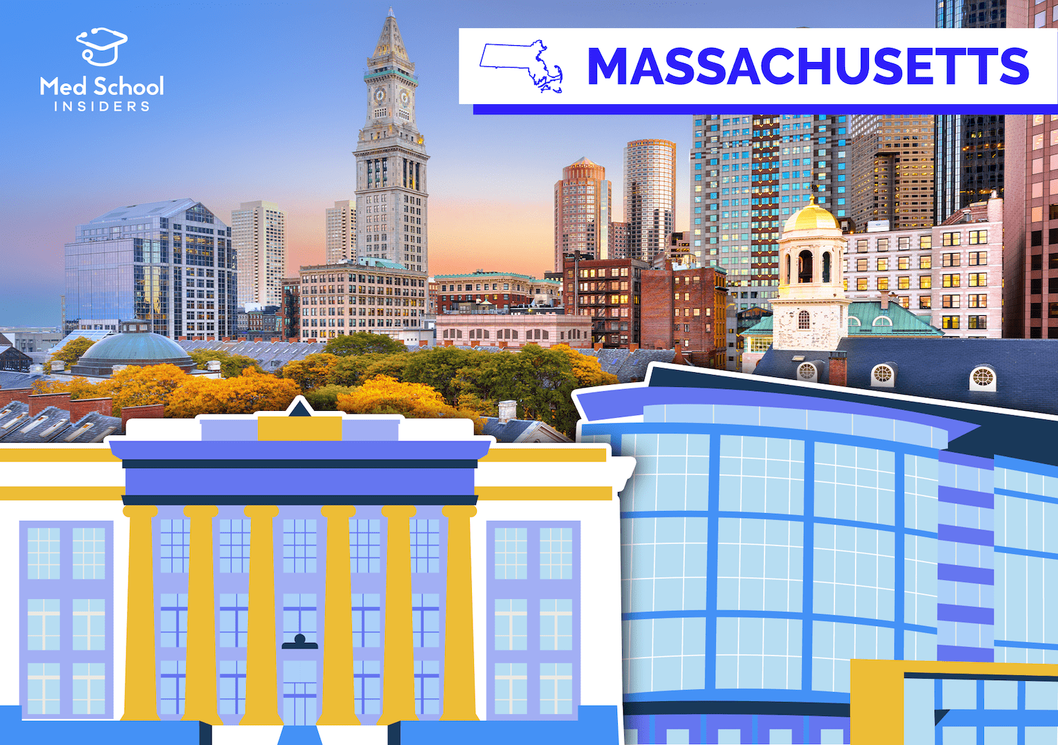 Massachusetts Medical Schools - Boston Skyline