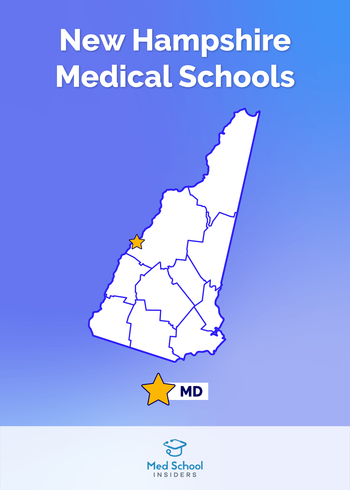 New Hampshire Medical Schools Map