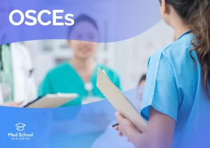 Resident holding a clipboard. Objective Structured Clinical Examination.
