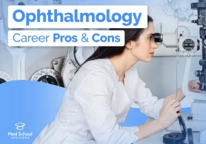 Ophthalmologist looking through a slit lamp.