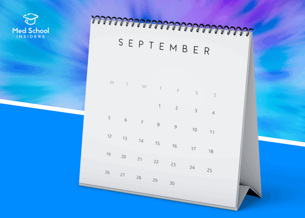 September calendar representing the timeline for the 2026–2027 residency application cycle