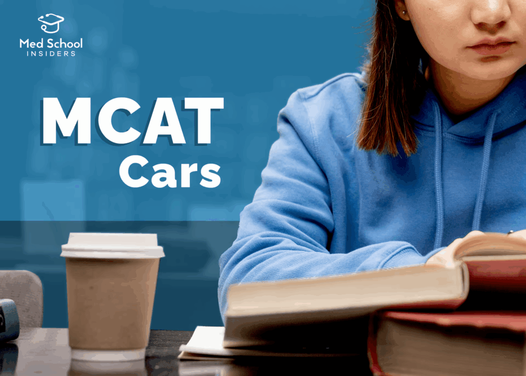 Student reading a passage while practicing for the MCAT CARS section