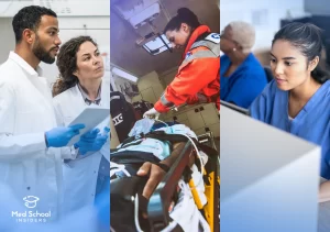 Premed students gaining hands-on summer experience in a lab, as an EMT, and in a clinical setting.