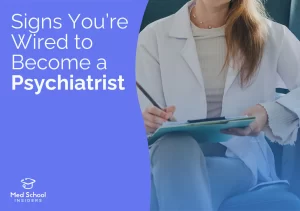 A psychiatrist in a white coat taking notes on a clipboard during a patient session.