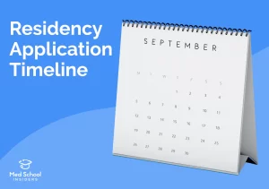 A September desk calendar against a blue background, representing key dates in the residency application timeline.